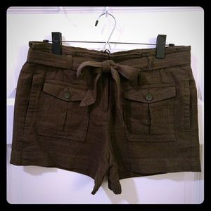 Loft Outlet tie waist linen shorts